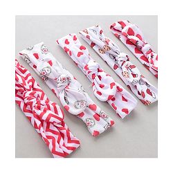 Babyhug Headbands Strawberry Print Pack Of 5 - White