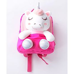 Babyhug Unicorn Soft Toy Backpack - Fuchsia