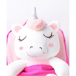Babyhug Unicorn Soft Toy Backpack - Fuchsia