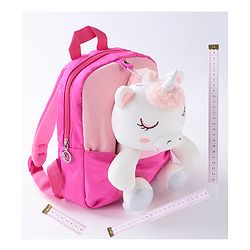 Babyhug Unicorn Soft Toy Backpack - Fuchsia