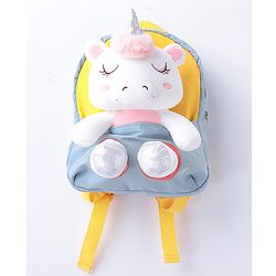 Babyhug Unicorn Soft Toy Backpack - Yellow