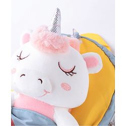 Babyhug Unicorn Soft Toy Backpack - Yellow