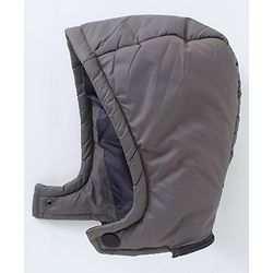 Babyhug Woven Full Sleeves Padded Jacket with Hood Colour Block - Blue