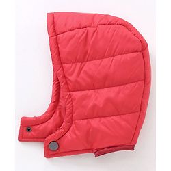 Babyhug Full Sleeves Color Block Hooded Padded Jacket - Blue Red