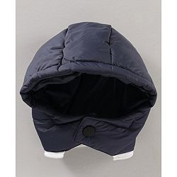 Babyhug Full Sleeves Hooded Fashion Heavy Winter Color Blocked Jacket - Blue