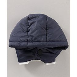 Babyhug Full Sleeves Hooded Fashion Heavy Winter Color Blocked Jacket - Blue