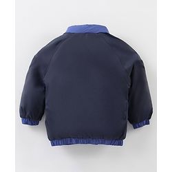 Babyhug Full Sleeves Color Block Jacket- Blue