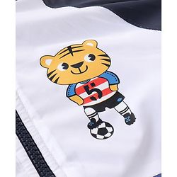 Babyhug Full Sleeves Color Block Jacket- Blue