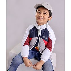 Babyhug Full Sleeves Jacket Color Block Print- Multicolor