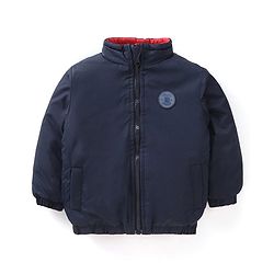 Babyhug Full Sleeves Padded Reversible Jacket Solid Colour - Red and Blue