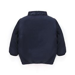 Babyhug Full Sleeves Padded Reversible Jacket Solid Colour - Red and Blue