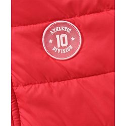 Babyhug Full Sleeves Padded Reversible Jacket Solid Colour - Red and Blue