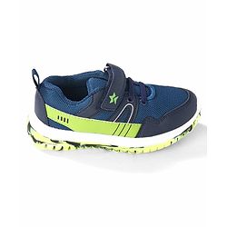 Cute Walk by Babyhug Color Block Sports Shoes with Velcro Closure - Blue