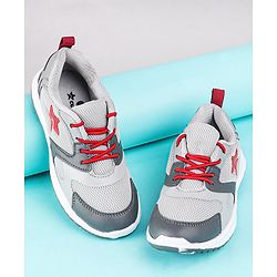 Cute Walk by Babyhug Slip On Color Block Sneakers - Grey