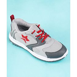 Cute Walk by Babyhug Slip On Color Block Sneakers - Grey