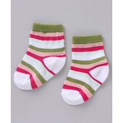 Cute Walk by Babyhug Ankle Length Antibacterial Socks Pack Of 3 - Multicolur