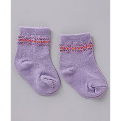 Cute Walk by Babyhug Ankle Length Antibacterial Socks Pack Of 3 - Multicolur