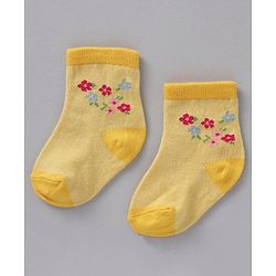 Cute Walk by Babyhug Ankle Length Antibacterial Socks Pack Of 3 - Multicolur