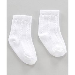 Cutewalk by Babyhug Ankle Length Anti-bacterial Cotton Blend Knit Socks Design Pack of 3 - Multicolour