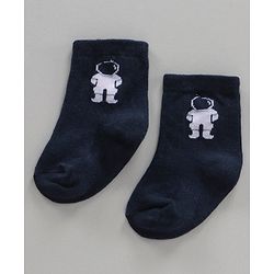 Cutewalk by Babyhug Ankle Length Anti-bacterial Cotton Blend Knit Socks Design Pack of 3 - Multicolour