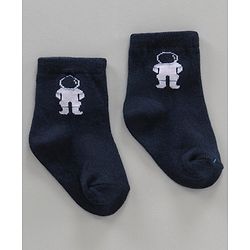 Cutewalk by Babyhug Ankle Length Anti-bacterial Cotton Blend Knit Socks Design Pack of 3 - Multicolour