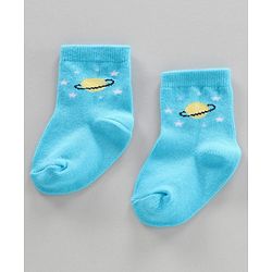 Cutewalk by Babyhug Ankle Length Anti-bacterial Cotton Blend Knit Socks Design Pack of 3 - Multicolour