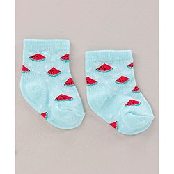 Cute Walk by Babyhug Ankle Length Antibacterial Socks Printed Pack Of 3 - Multicolour