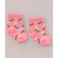 Cute Walk by Babyhug Ankle Length Antibacterial Socks Printed Pack Of 3 - Multicolour