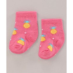 Cute Walk by Babyhug Ankle Length Antibacterial Socks Printed Pack Of 3 - Multicolour