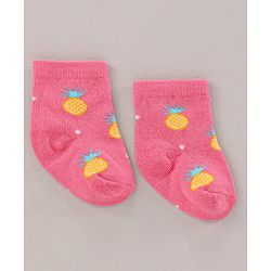 Cute Walk by Babyhug Ankle Length Antibacterial Socks Printed Pack Of 3 - Multicolour