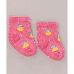 Cute Walk by Babyhug Ankle Length Antibacterial Socks Printed Pack Of 3 - Multicolour