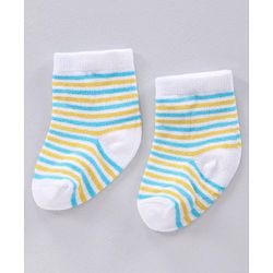 Cute Walk by Babyhug Ankle Length Antibacterial Socks Pack Of 3 - Multicolor
