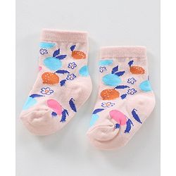 Cute Walk by Babyhug Ankle Length Anti-Bacterial Socks Multi Pattern Pack Of 3 - Multicolor