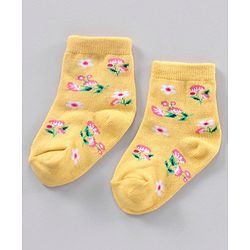 Cute Walk by Babyhug Ankle Length Anti-Bacterial Socks Multi Pattern Pack Of 3 - Multicolor