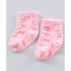 Cutewalk By Babyhug Anti Bacterial Ankle Length Polka Dot Socks Pack Of 3 - Pink Blue