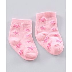 Cutewalk By Babyhug Anti Bacterial Ankle Length Polka Dot Socks Pack Of 3 - Pink Blue