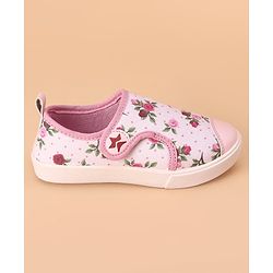 Cute Walk by Babyhug Casual Shoes Floral Print - Light Pink