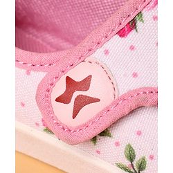 Cute Walk by Babyhug Casual Shoes Floral Print - Light Pink