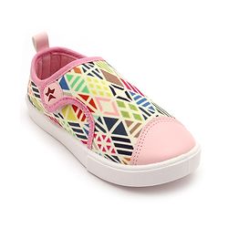 Cute Walk by Babyhug Casual Shoes With Velcro Closure Geometric Print - Light Pink