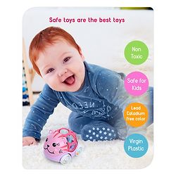 Babyhug Premium Hippo Free Wheel Car Cum Green Rattle Toy| Fun, Flexible, and Soothing Rattle Toy for Kids|Gifting Toy| Child Safe Material| Improves Motor Skills| Early Development Toys for 3+ Years| Non-Toxic| BIS Certified