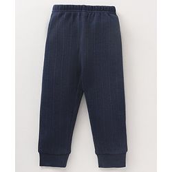 Babyhug Full Length Solid Color Thermal Legging - Navy Blue