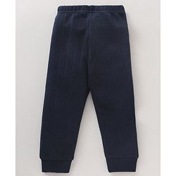 Babyhug Full Length Solid Color Thermal Legging - Navy Blue
