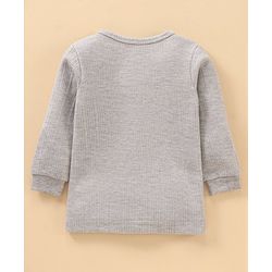 Babyhug Full Sleeves Solid Color Thermal Vest -  Grey