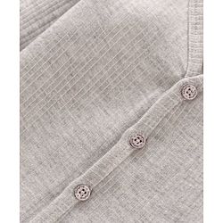 Babyhug Full Sleeves Solid Color Thermal Vest -  Grey