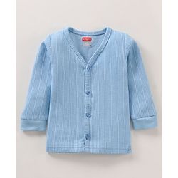 Babyhug Full Sleeves Solid Color Thermal Vest - Blue