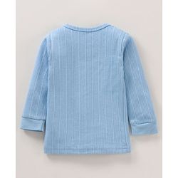 Babyhug Full Sleeves Solid Color Thermal Vest - Blue