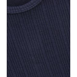 Babyhug Cotton Sleeveless Thermal Vest Solid Colour- Navy Blue