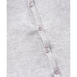 Babyhug Full Sleeves Solid Color Thermal Vest - Light Grey