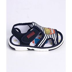 Cute Walk by Babyhug Sandals With Velcro Closure Fries Print- Navy Blue White