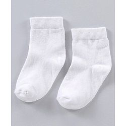 Cute Walk by Babyhug Ankle Length Antibacterial Non Terry Socks Pack Of 3 - White